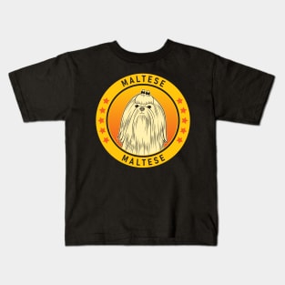 Maltese Dog Portrait Kids T-Shirt